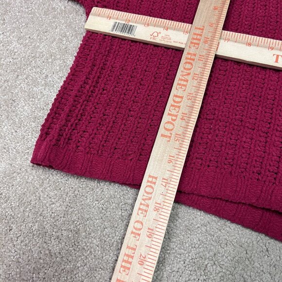 Hollister Sweater Women’s Red Button Up Cropped Long Sleeve Size Small - Picture 3 of 11